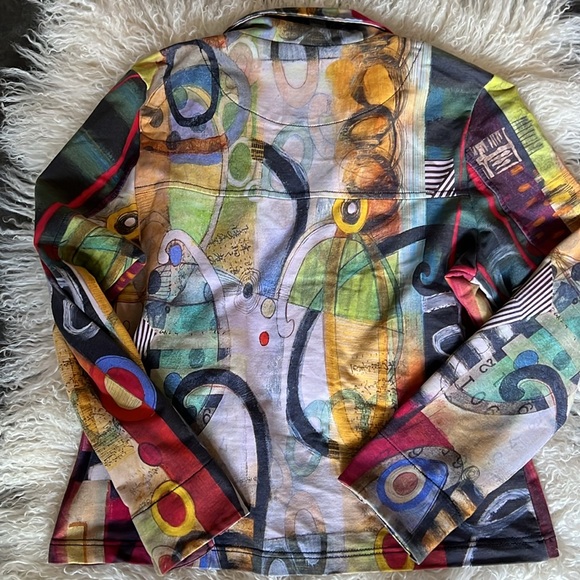 Colorful Abstract Women's Jacket - Picture 8 of 11